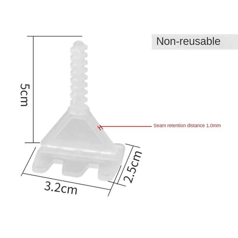 Sistema de nivelamento espiral, clipes e espaçadores para colocação de azulejos, parede e piso, ferramentas de construção, 1 conjunto