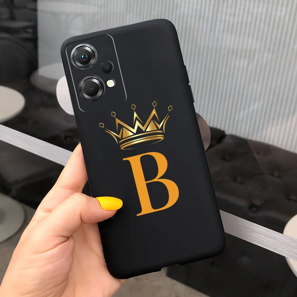 For OnePlus Nord CE 2 Lite 5G Case Fashion Letters Aphabet Fundas Soft Silicone Back Protective Cover For 1+ Nord CE 2 Lite Capa