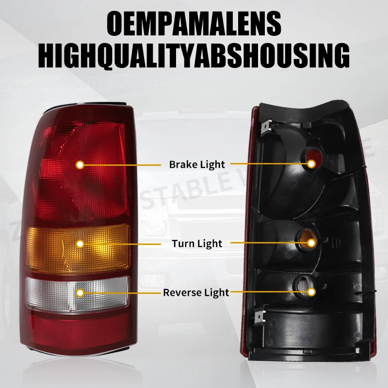 2pcs Car Rear Tail Light For 1999-2002 Chevy Silverado 1500 2500 3500 1500 HD 2500HD 1999-2006 GMC Sierra Truck Car Taillights