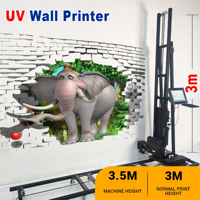 Factory Price Direct to Wall Vertical 3D CMYKW UV Print Printing Machines BK-UP700T