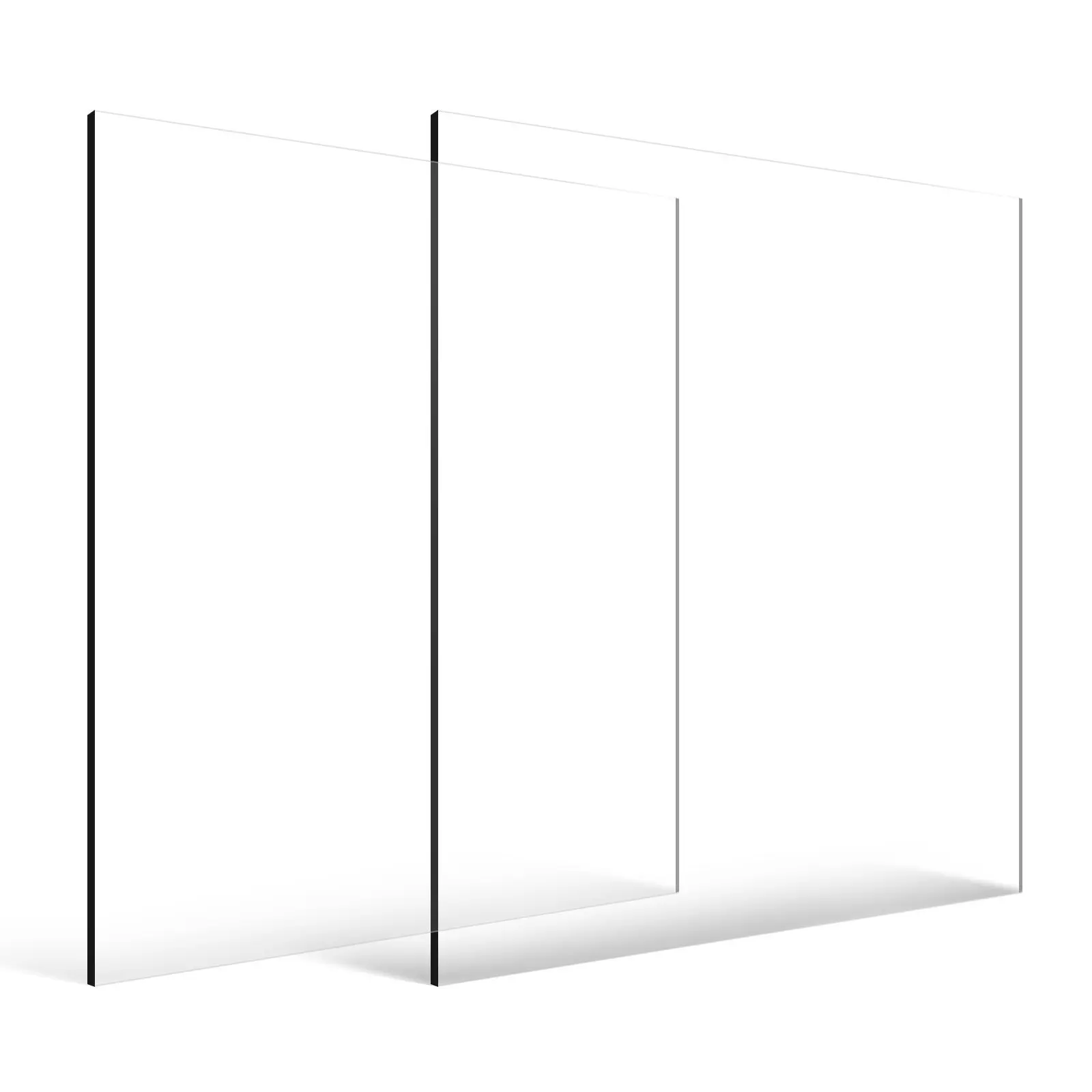 Plexiglass Acrylic Sheet, 2-Pack Plastic Sheets, 24 X 36 Inch 1/4 Inch Thick Clear Plastic Cast Transparent Glass for Crafting
