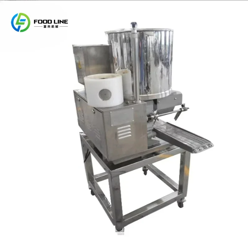 High-Efficiency Hamburger Forming Machine - Stainless Steel Patty Maker with Wax Paper Dispenser custom