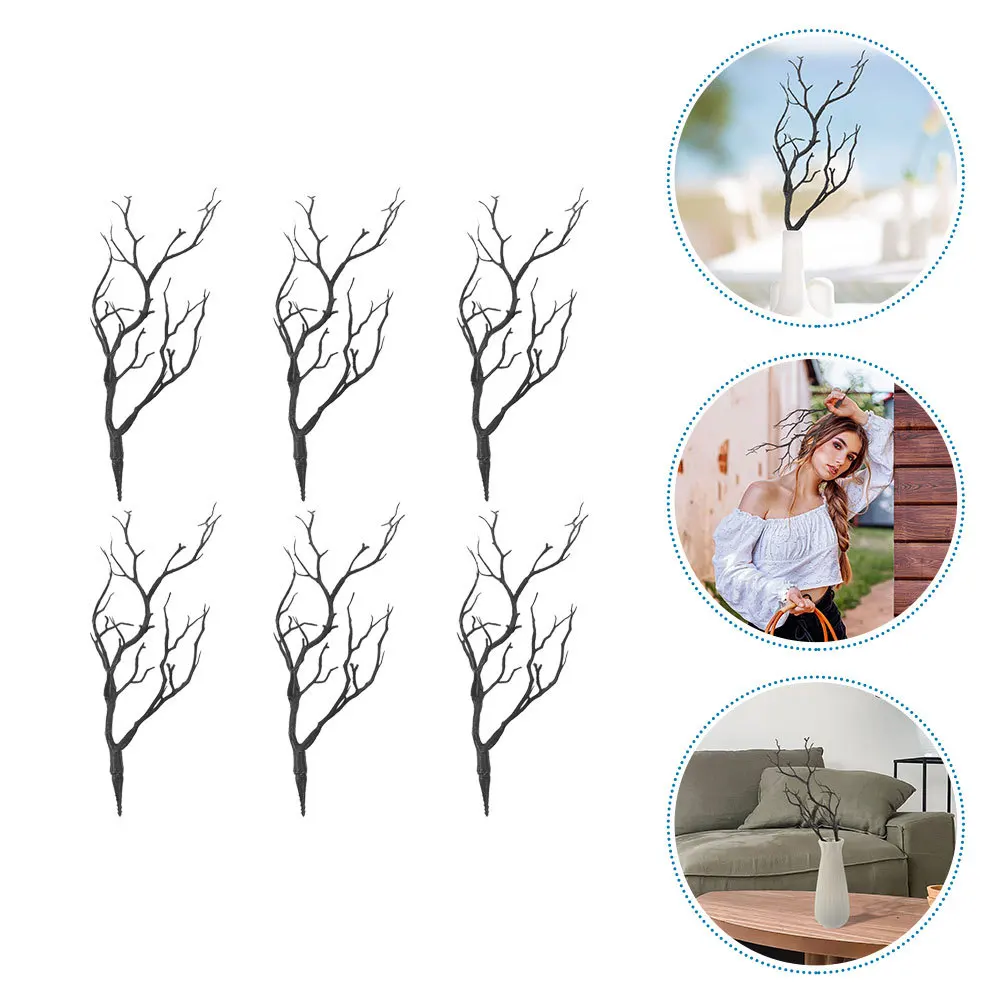 

6pcs Artificial Plastic Antler Fake Dried Tree Branches For Vase Filler Home Decor Diy Craft Decoration Simulation Branches