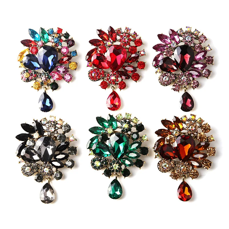 fashion creative crystal brooch women\'s clothing accessories pins