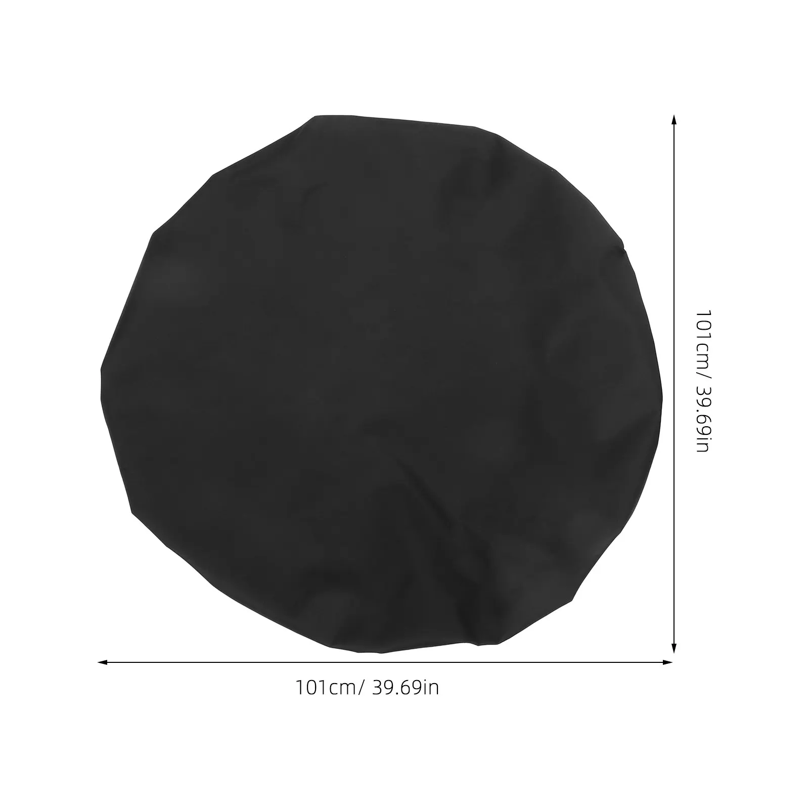 Waterproof Fire Pit Cover Round 40 Inch Heavy Duty 600D Oxford Fabric with Elastic Hem for Outdoor Patio Ground Fire Pits Rain view 6