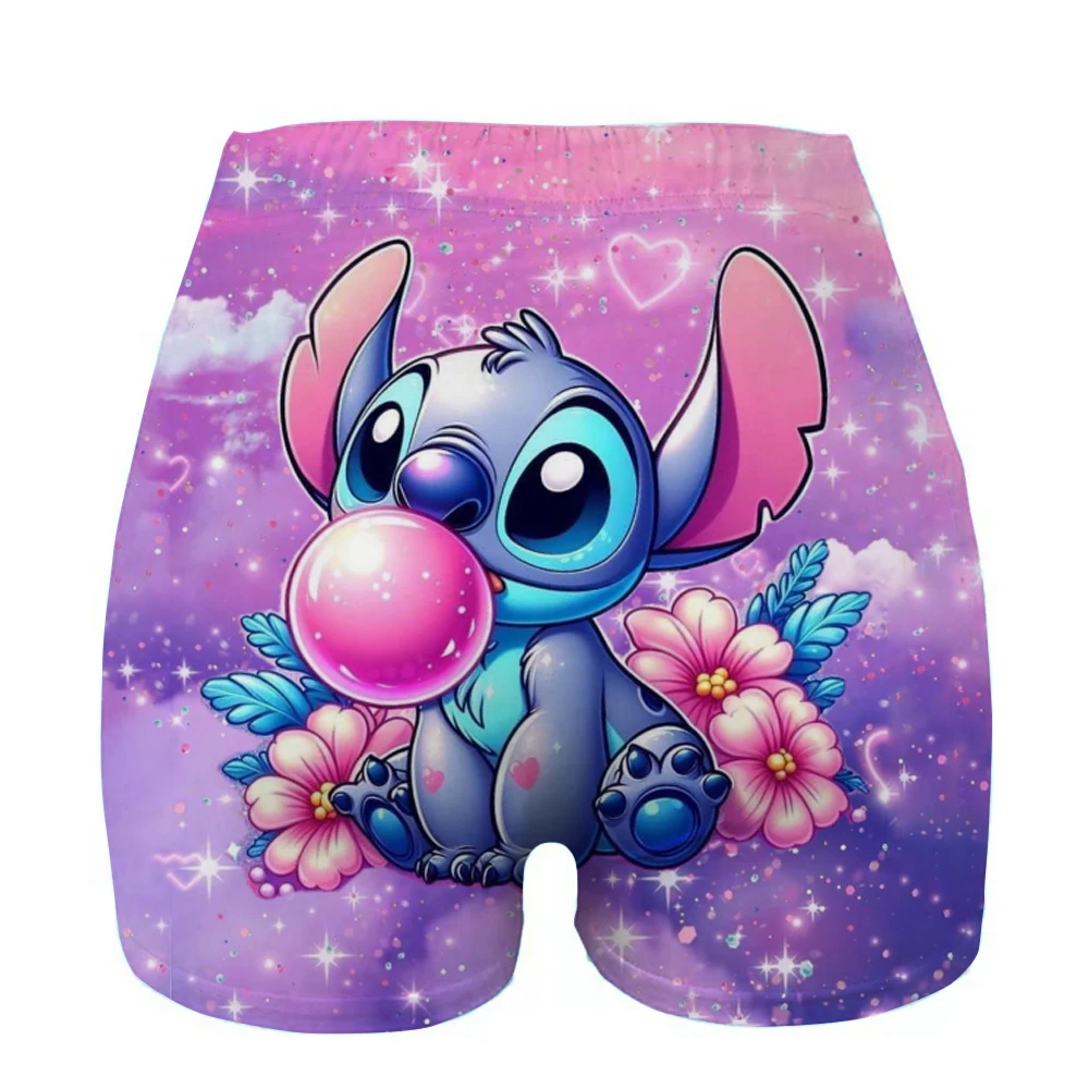 Stitch Angel cintura alta e quadril yoga curto senhoras elevador fitness treino calças de ginástica