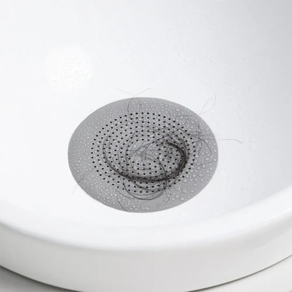 

New TPR Kitchen Strainers Square Bottom Sucker Bathtub Drain Strainers Durable Roundness Hair Drain Catcher Kitchen