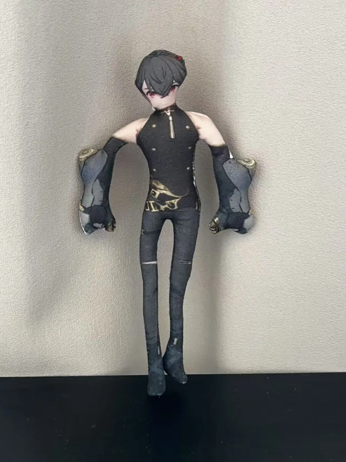 Boneca torcible de fio de 28cm, punição: corvo cinza luna cosplay pés de desenho animado maumet fantoche tem esqueleto de fio de ferro presente otaku
