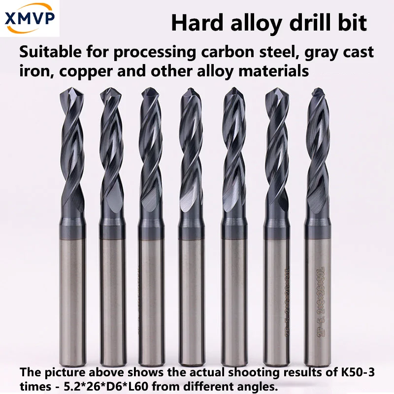 Tungsten steel drill bit, stainless steel drill bit, 1-16mm perforating alloy Wenge twist drill bit, 3x straight shank drill noz