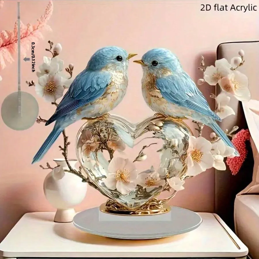 1 Stück niedliche Vogel-Desktop-Dekoration – Mehrzweck-Tischdekoration für Büro, Schlafzimmer, Wohnzimmer – ideale Wahl als Geschenk, 2D-Flach – Detail 8