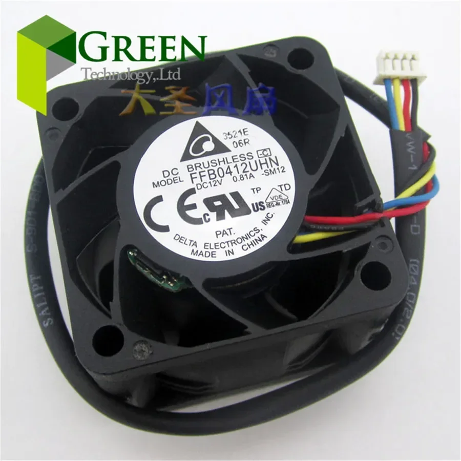 

40*40*28mm New Original Delta FFB0412UHN 4028 40MM 1U 2U server fan Big power Cooling fan 12V 0.81A with 4pin