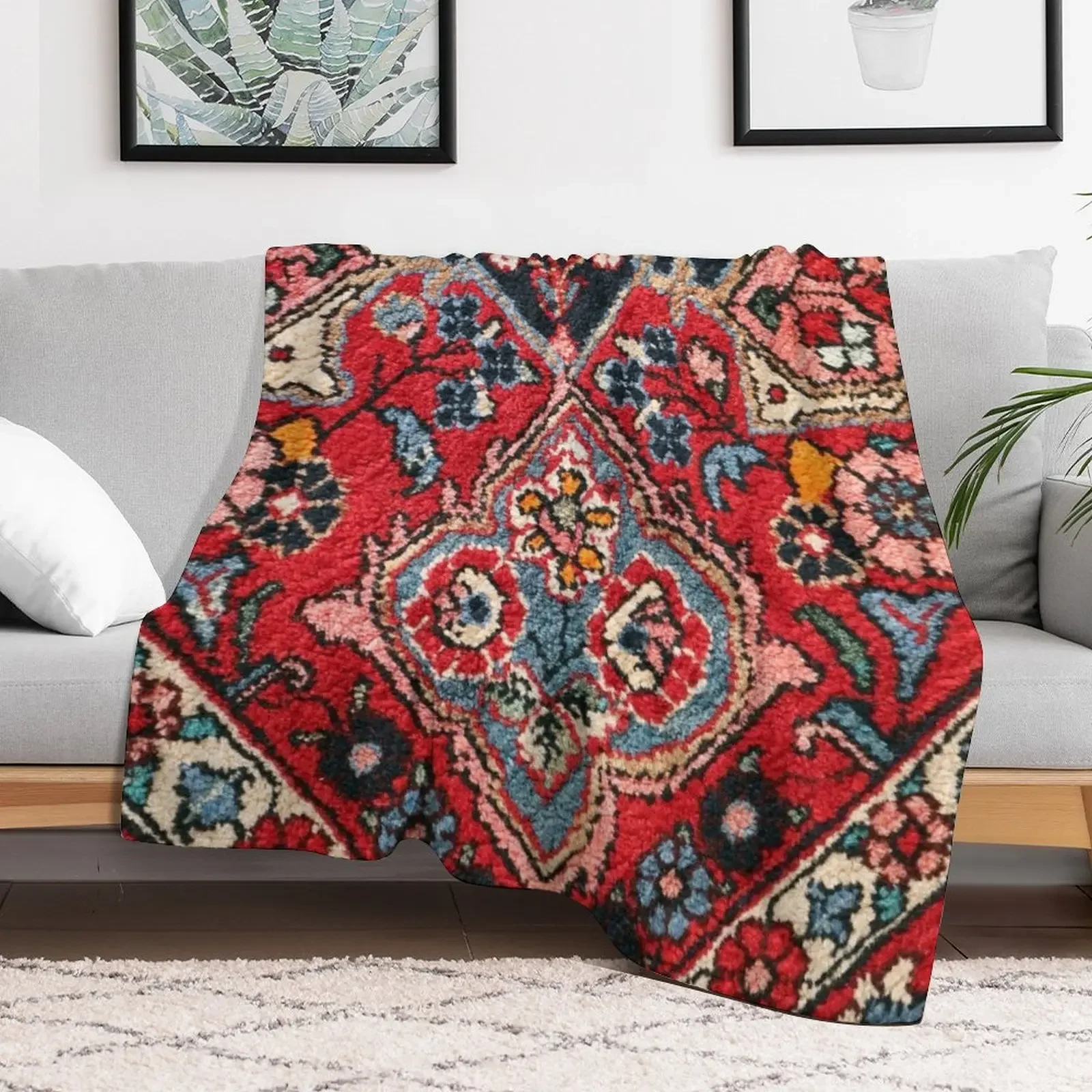 Persian carpet Throw Blanket Long Lasting Soft Plush Blanket for Daily Use