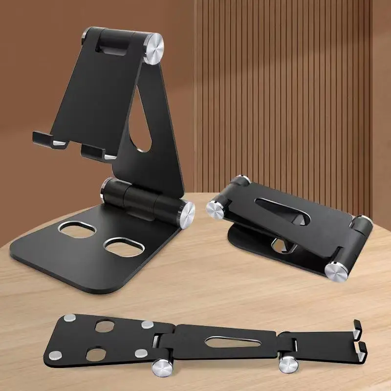 Desktop Mobile Phone Holder Stand, Cradle, Dock, Phone & Tablet Holder, Aluminum Adjustable Desktop Stand