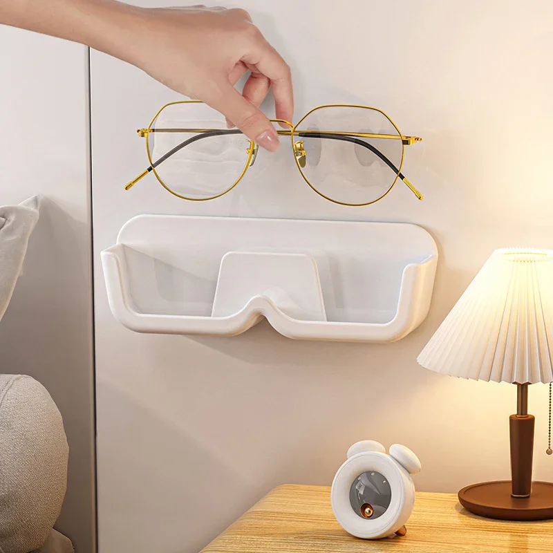 Portaoggetti Per Occhiali Da Sole Porta Occhiali Da Parete Supporto Per Doccia Autoadesivo Scaffale Per Guardaroba Dispayer Creativo In Plastica-image