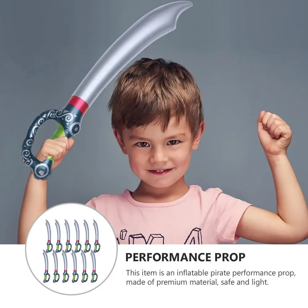 

Набор из 12 надувных пиратских мечей из ПВХ премиум-класса для ролевых игр, фестивалей, косплея, Хэллоуина, вечеринок и представлений
