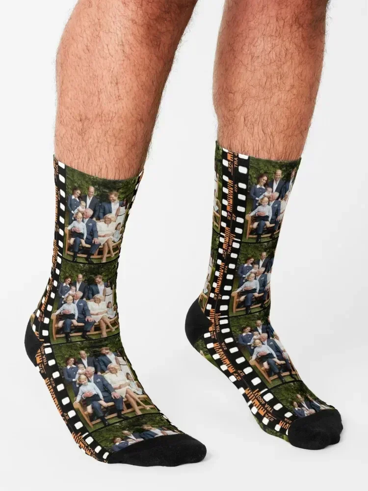 Family Photo Reel Socks compression hiking custom anti slip football Man Socks Women's