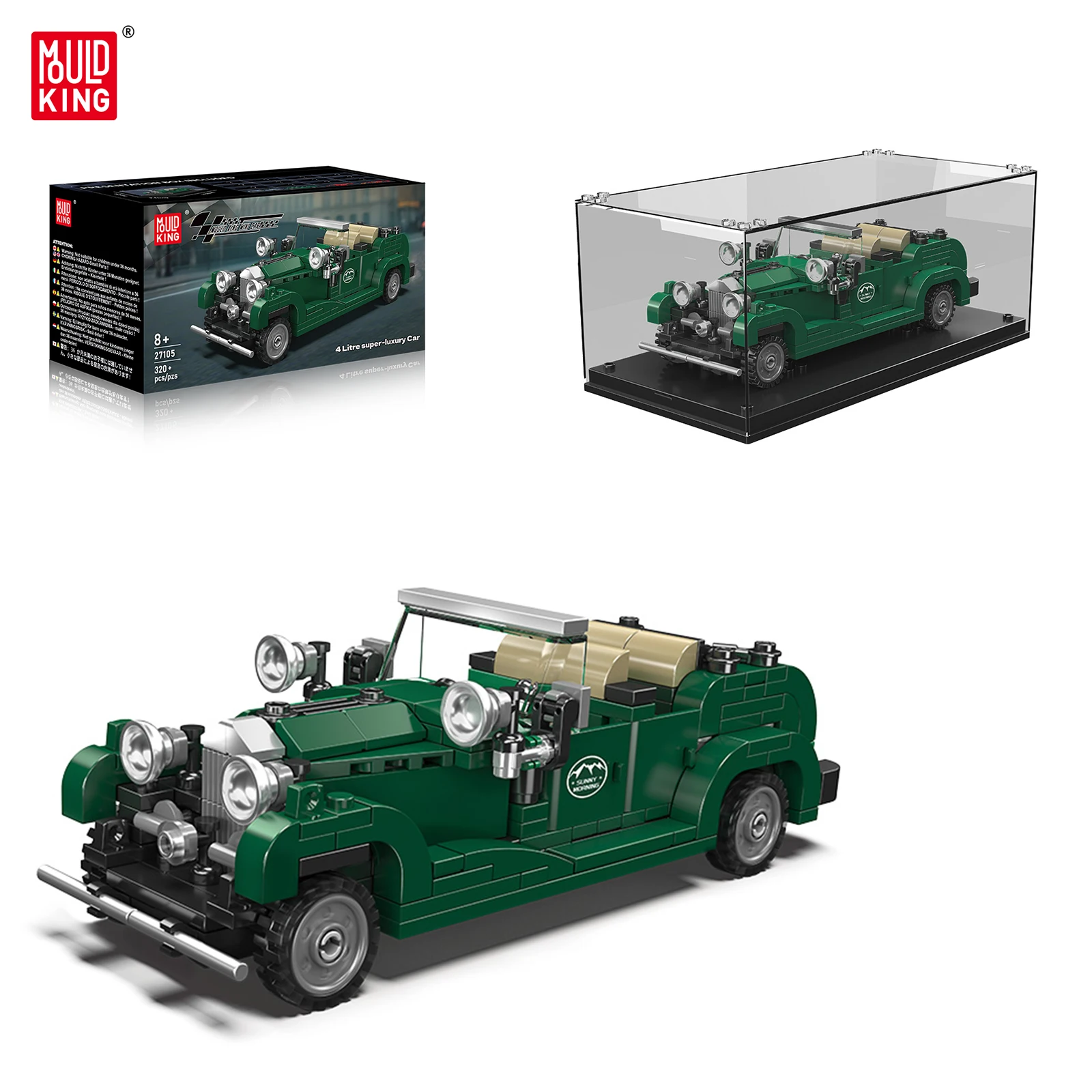 

Mould King 320PCS Classic Vehicle Building Blocks Model --Luxury Vintage Car Collect Toy Gift