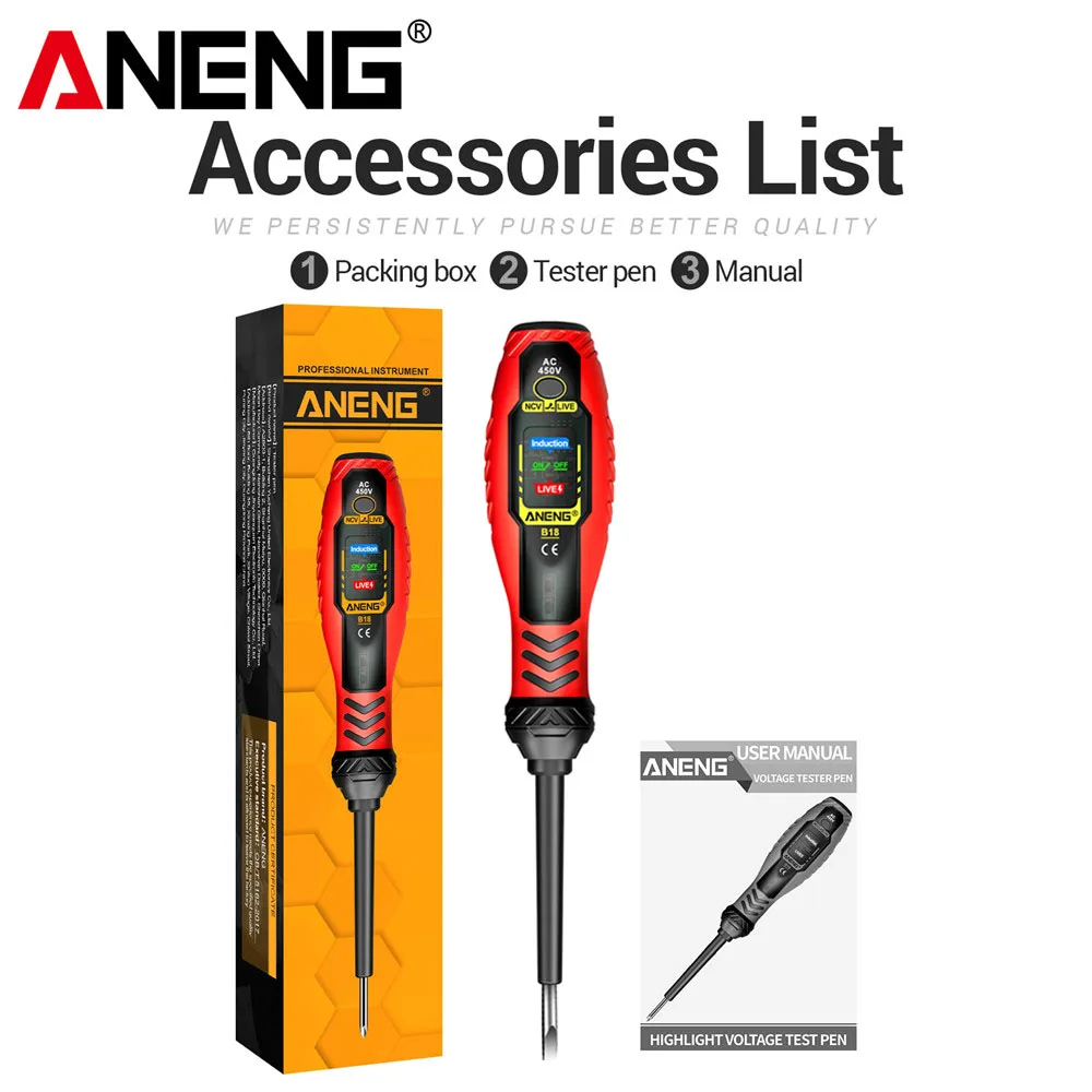 ANENG ST170 Klemmeter Digitale Multimeter Tester 500A AC Current AC/DC Voltage Capacitance Detector+B18 Highlight Voltage Test Pen Multi-functioneel Elektriekgereedschap