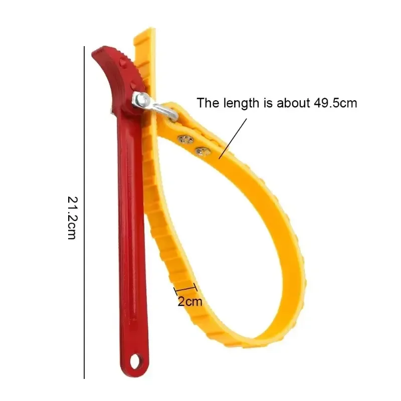 Adjustable Strap Oil Filter Belt Wrench Chain Spanner Puller Cartridge Disassembly Tool for Motorcycle Repair Accessorie view 4
