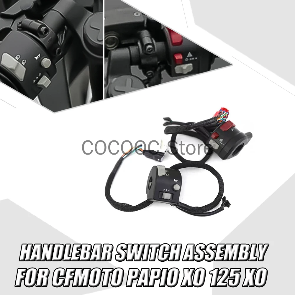 

For CFMOTO Papio XO 125 XO125 Motorcycle Original Handlebar Switch Assembly Start Horn Headlight Turn Signal Switch FIT XO125