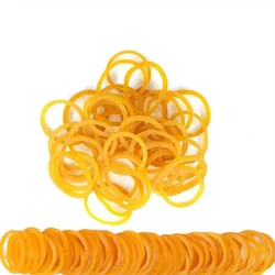 Rubber Bands Mini 200pcs Yellow Small Rubber Band Soft Elastic Bands Diameter 16mm Rubber Bands for Office Supplies School Home