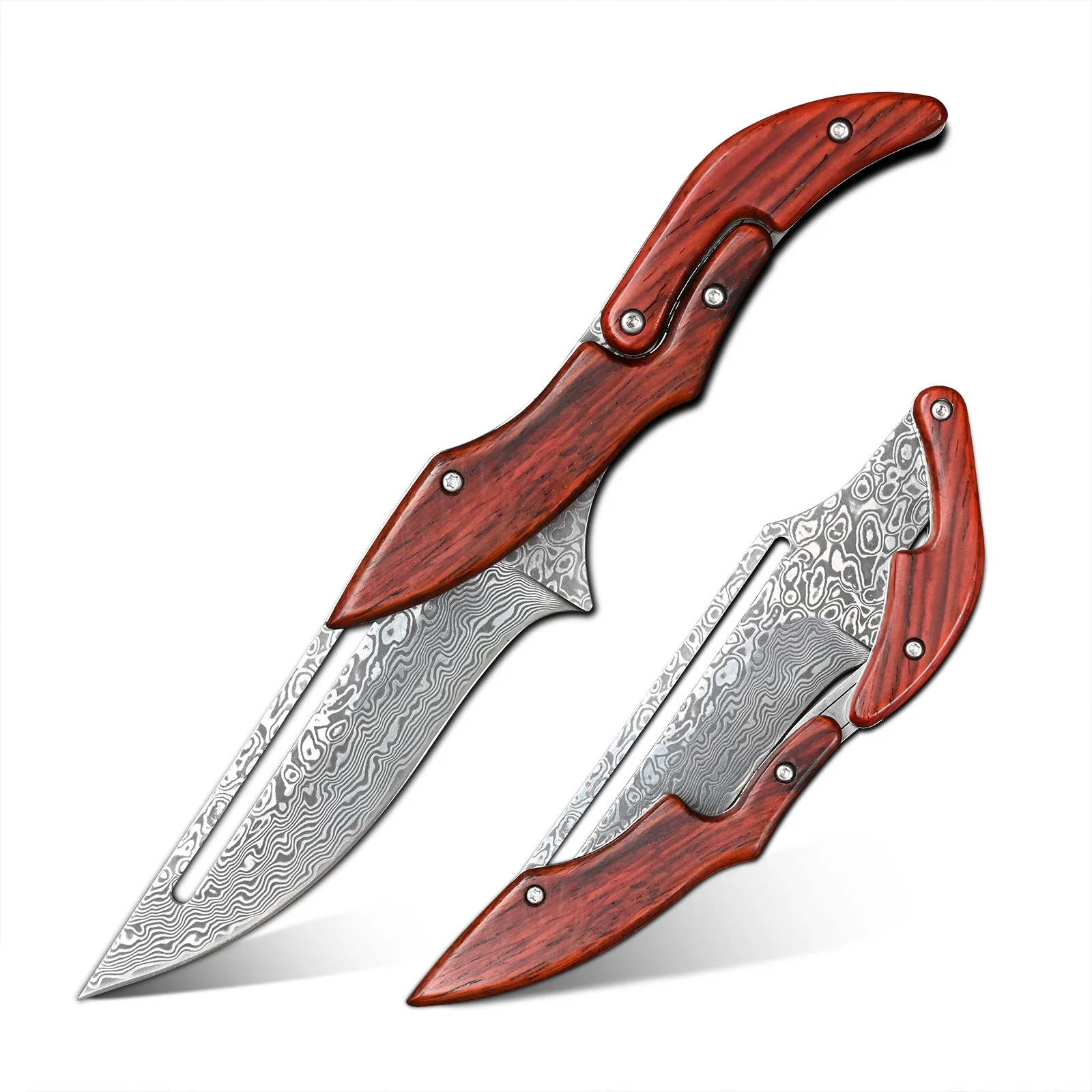 

Folding Knife VG10 Damascene Steel For Outdoor Camping Hiking Backpacking Convenient Edc Pocket Knife Gift Multitool