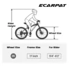 Ecarpat-男性と女性のためのスチールフレーム付きマウンテンバイク,ディスクブレーキ付き自転車,雪用,ワイドタイヤ,21スピード,4インチ,26インチ 6