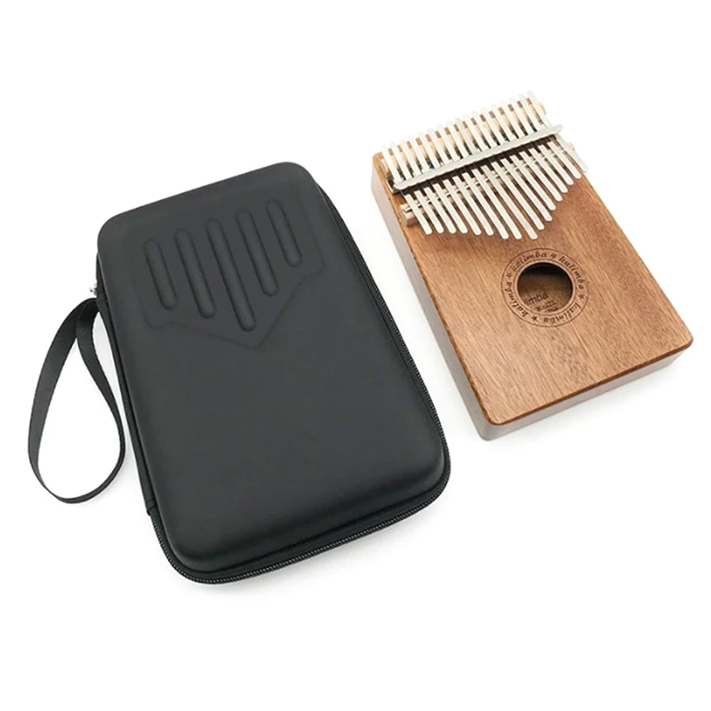 Caja de almacenamiento de instrumentos de Kalimba engrosada, caja de música de 17 tonos, suministro de arte para estudiantes, cajas de almacenamiento de accesorios, 1PC