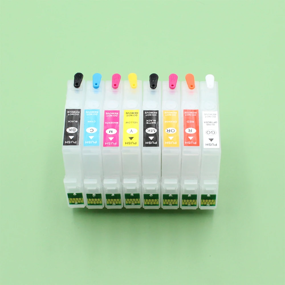 

8Color for Epson P400 Refillable Ink Cartridge WIth ARC Chip for Epson T3240 T3241 T3242 T3243 T3244 T3247 T3248 T3249