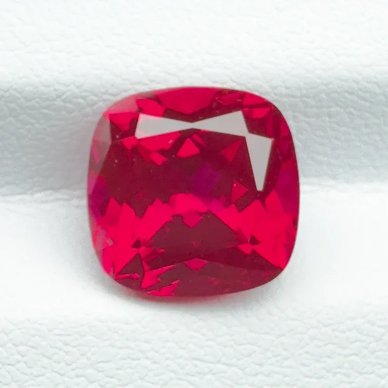 Top Lab Grown Ruby Square Cushion Cut Pigeon Blood Red 10x10mm 5.9ct  Quality Gemstone for Jewelry Making with AGL Certificate