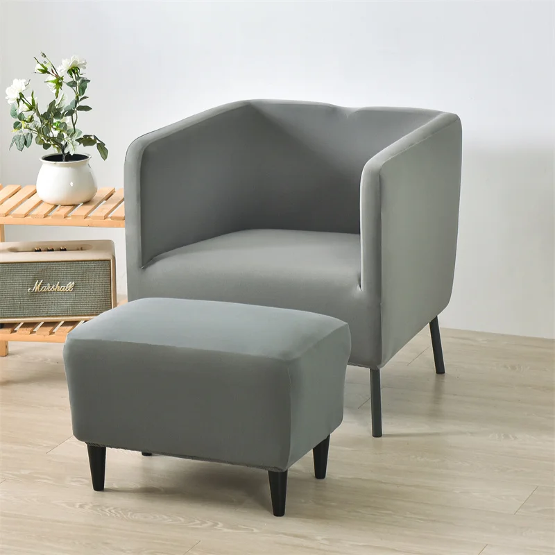 Square Solid Color Armchair Cover Four Seasons Universal Elastic All-Inclusive Sofa Cover Removable Dustproof Single Sofa Cover