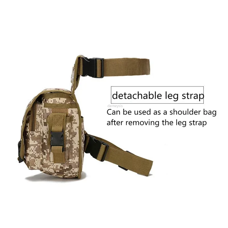 Molle 600D Oxford  Tactical Drop Leg Bag Outdoor Hiking Climbing Hunting Tool Waist Leg Packs Bag  Motorcycle Riding Waist Pack