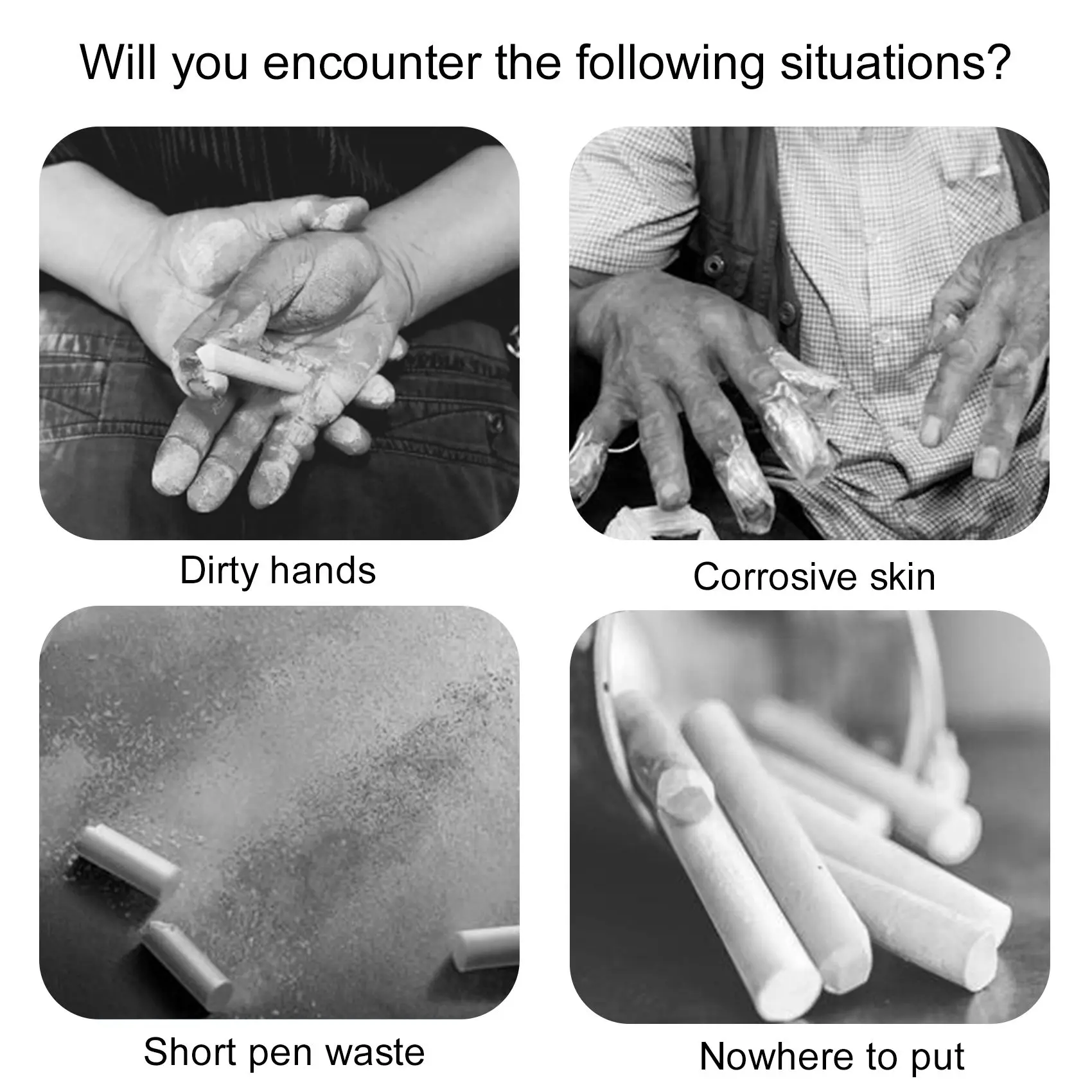 AA84 1Pcs metal Chalk Holder Teacher's Blackboard Saving Chalk Clip Clutch, Silver