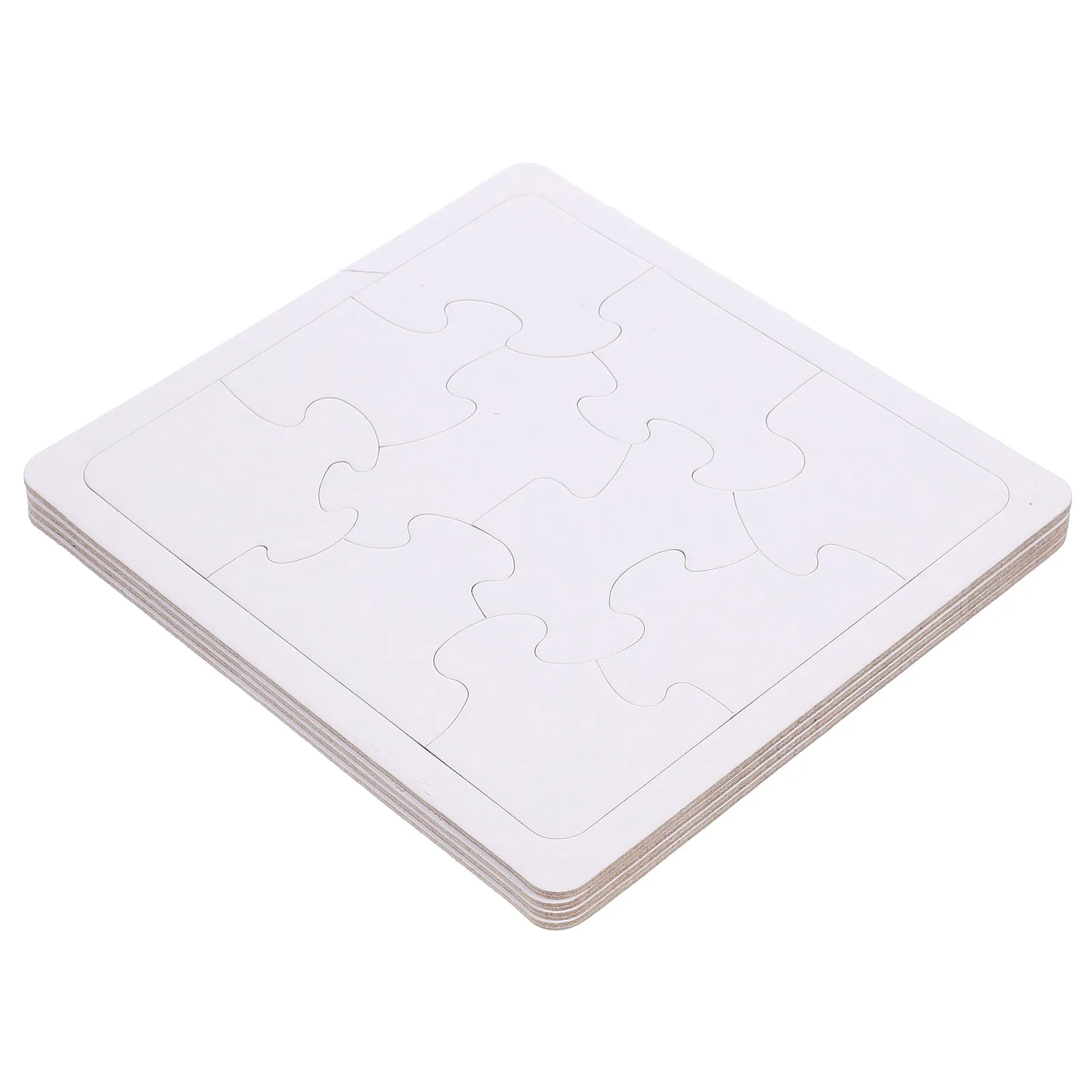 

4 Sheets Graffiti Blank Puzzle Pieces DIY Blanks Crafts for Drawing Coloring Kids Hand Eye Coordination Fun Blank Puzzles