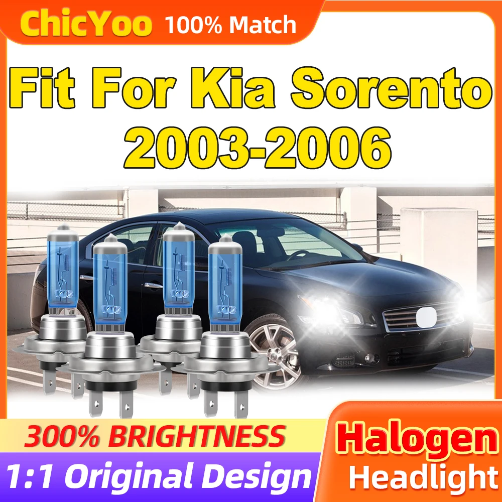 

Fit For Kia Sorento 2003 2004 2005 2006 200W Xenon Lights 24000LM Canbus Car Halogen Bulbs 12V 6000K White Turbo Auto Lamps