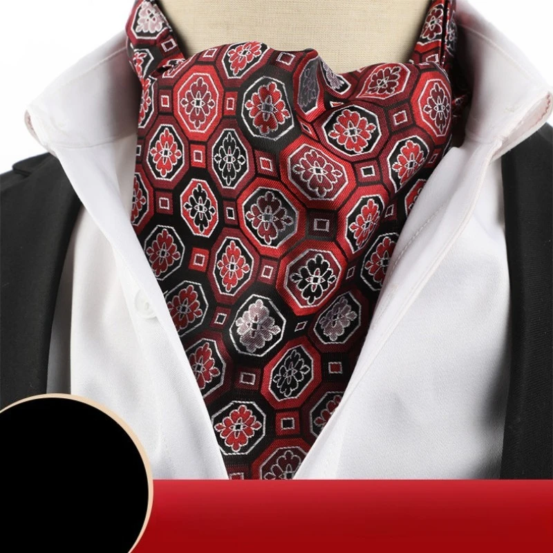 Bufanda cuadrada larga para hombre, corbata, bufanda de solapa, corbata para camisas, calidez versátil, bufanda de seda bordada