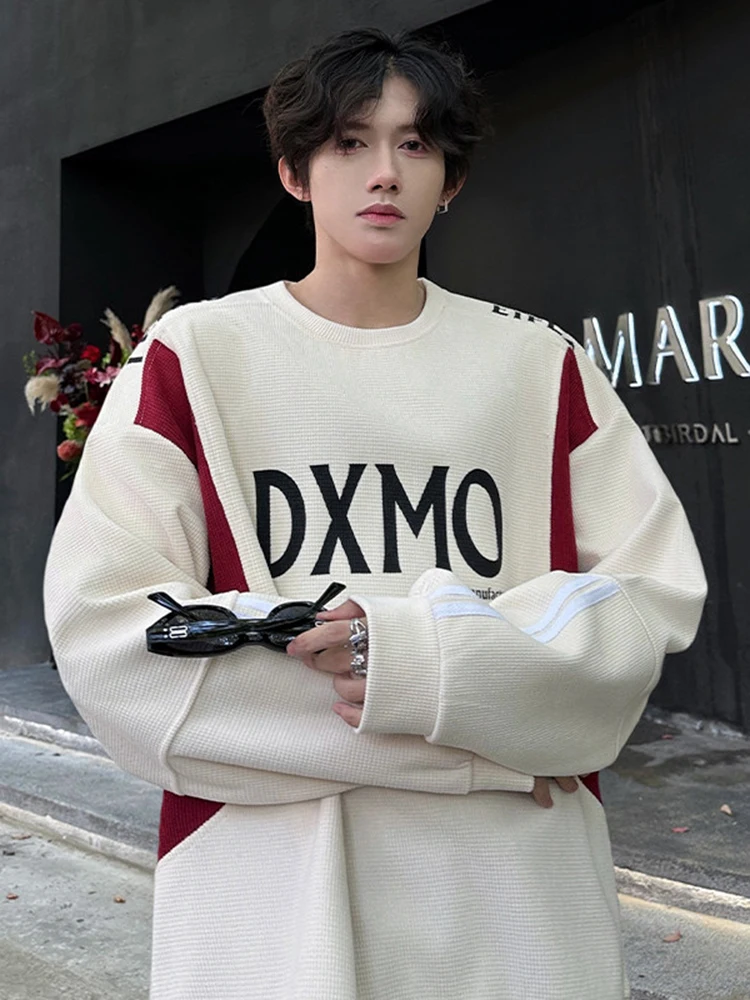 

Men's Fce Lined Thiened Hoodie round Ne Pullover Boting irt American Retro Color Blo Winter Casual Faion