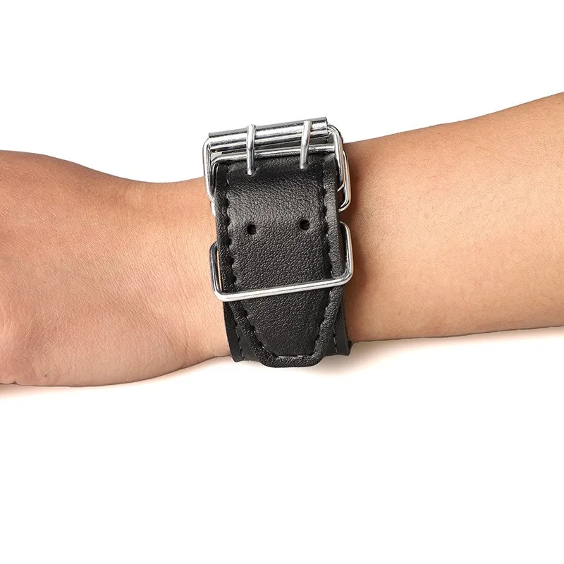 Modisches Casual-Armband Personalisiertes PU-Leder Uhrenarmband für Männer und Frauen Trendiges Hip-Hop Doppelreihiges Schnallenarmband Uhrenarmband – Detail 4