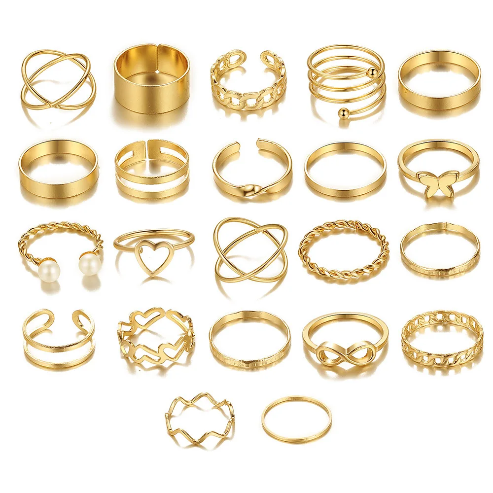 22 Sets Of Rings Butterfly Europe and America New Style Openings Love Female Designers Minority Rings image 4