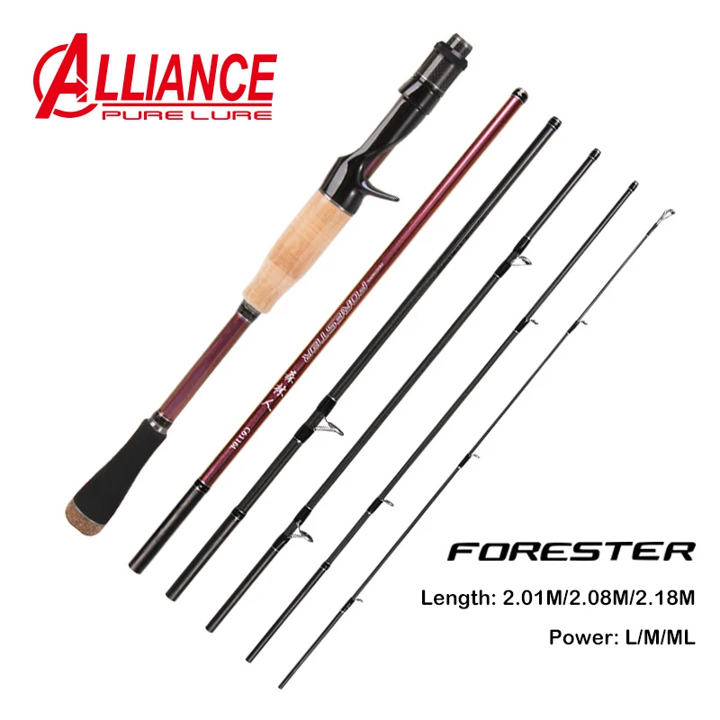 FORESTER Portable Trout Rod Fuji Guide Ring Fast Action 2.1m 2.08m Spinning and Casting Travel Fishing Rod