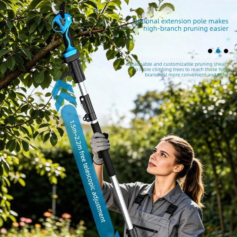 Lithium Battery Rechargeable Electric Pruning Shears Professional Garden Fruit Tree Branch Cutter Trimming Tool for Orchard