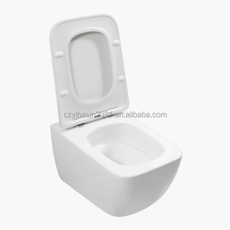 Toilet,Standard Toilet Bowl Set Ceramic Sanitary Ware Wall Hung Toilet With Toilet Seat For Bathroom view 3