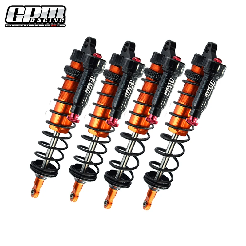 مخمدات زنبركية قابلة للتعديل من الألومنيوم GPM لزلاجة TRAXXAS 1/8 4WD أمامية وخلفية متوافقة مع نوابض 42 مم #5