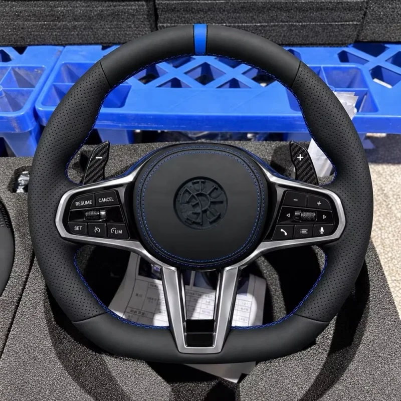 Blue Thread For BMW G02 G05 G06 G20 G21 G22 G26 G29 G80 G81 G82 G87 F40 I4 M40i M340i M135i X3 X4 X5 X6 Car Steering Wheel