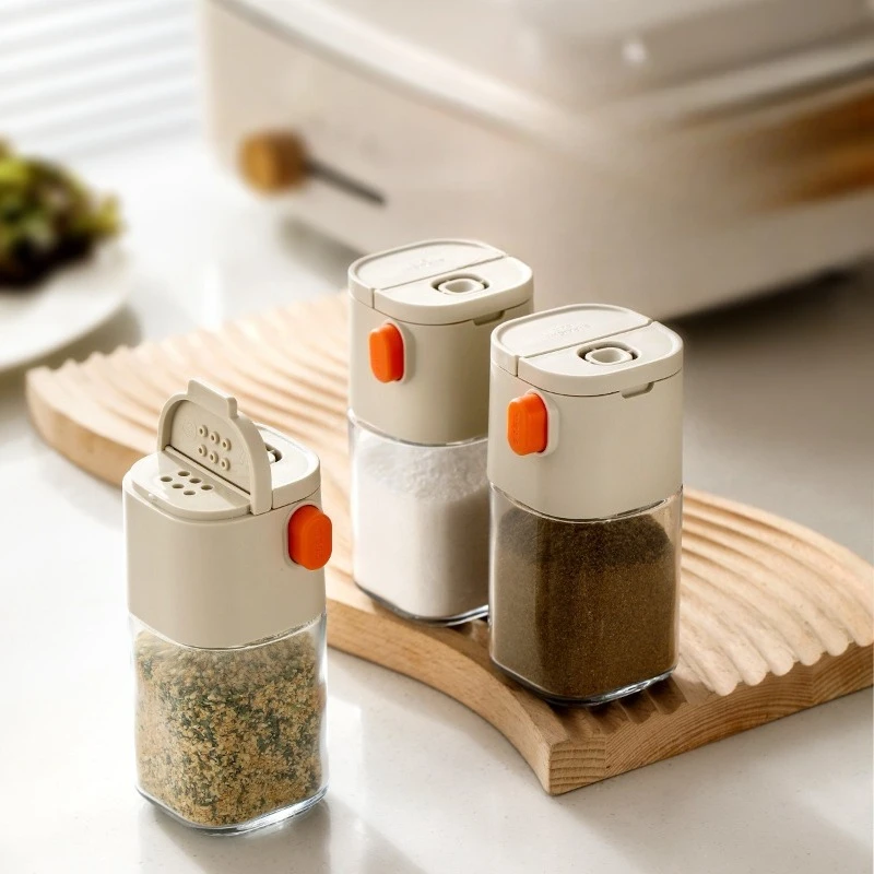Botella de vidrio sodocálcico para almacenamiento de glutamato monosódico (glutamato de sodio) para cocina LMM, frasco para condimentos.