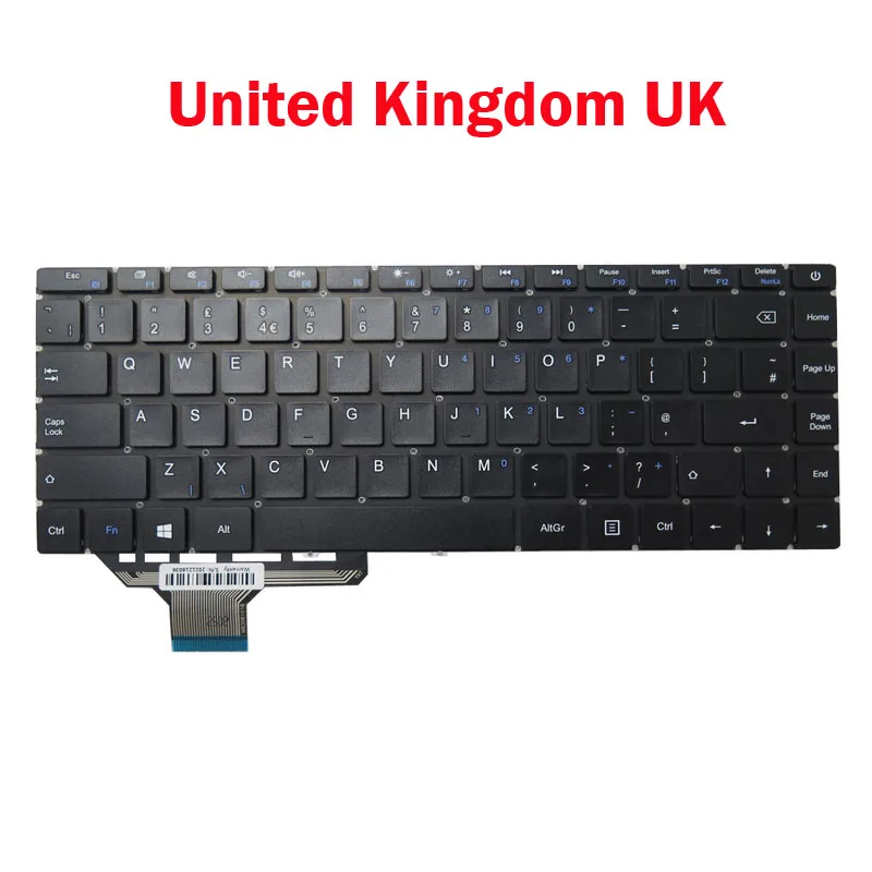 Imagem -05 - Laptop Keyboard para Insys Mb3081010 93179 U13khr Np13kw-pro-r Portugal Eua Estados Unidos Novo br jp po sp uk us