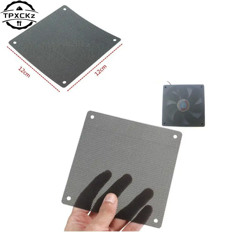 5Pcs/lot 120mm Cuttable Black PVC PC Fan Dust Filter Dustproof Case Computer Mesh Wholesale