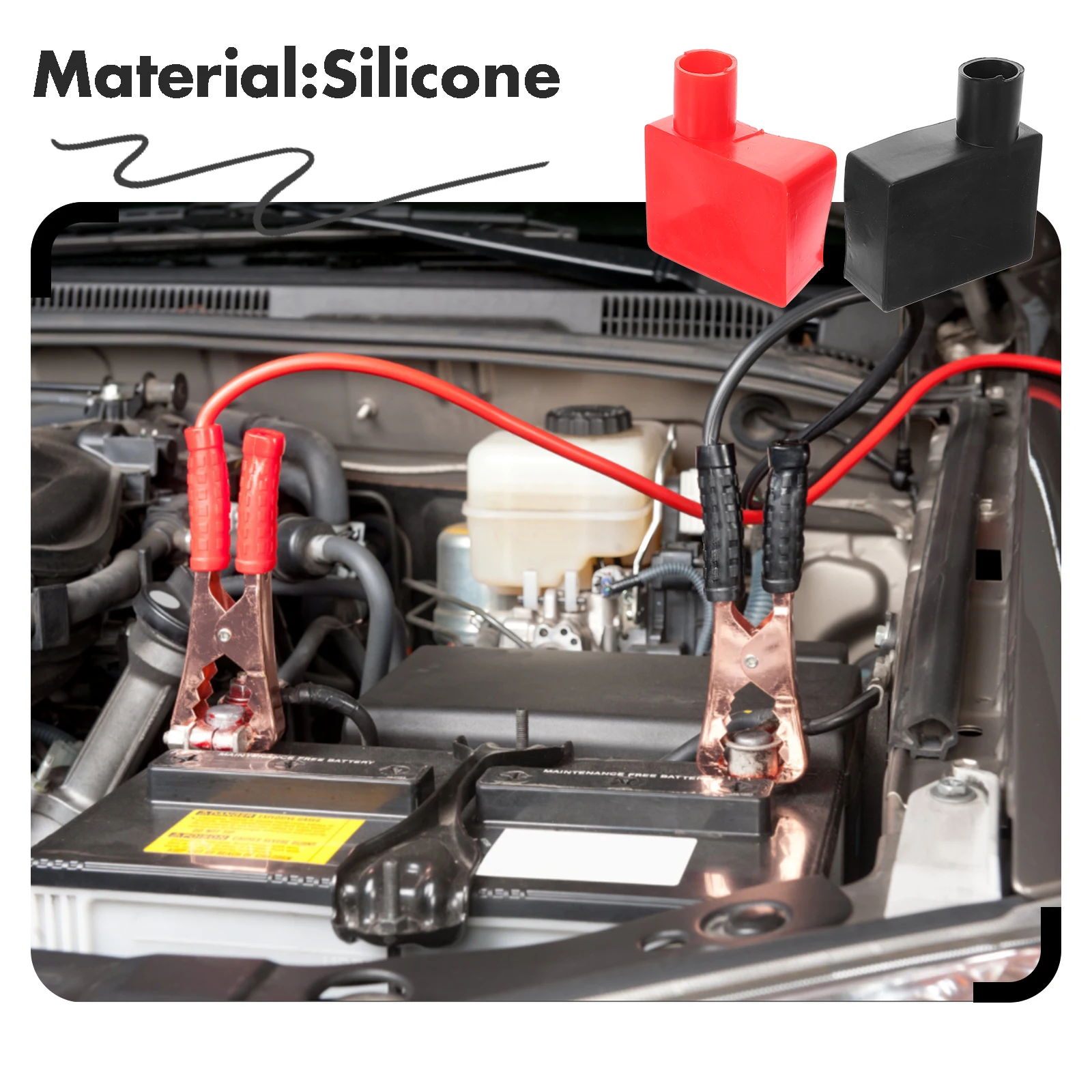 

Soft Sheath Terminal Protector Caps Car Post Cover Insulating Silicone for Truck Auto Protection Covers Kit