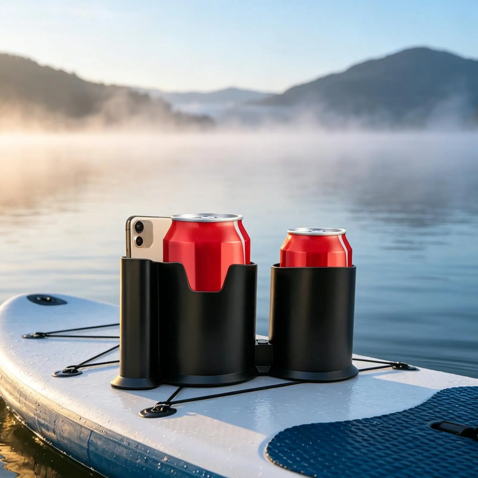 Universal Anti-Slip Spill-Proof Kayak Drink Holder Paddle Board Cup Holder Phone Mount For Outdoor Surfboards Canoes SUPs Boats
