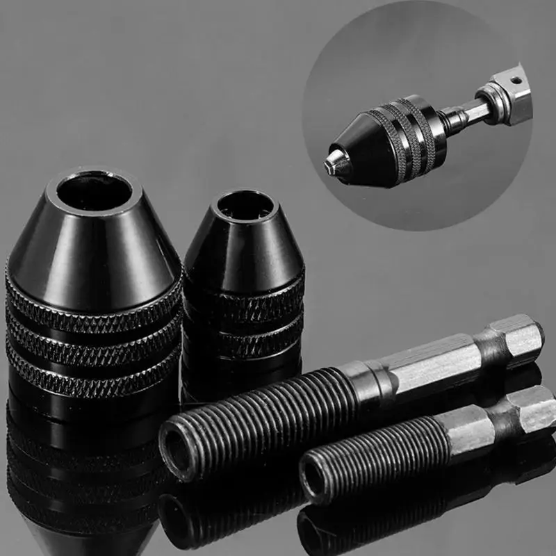 Hexagonal Shank Three Jaw Chucks For Quick Drill Bit Enhancing Work Speed 3 Pack M68E